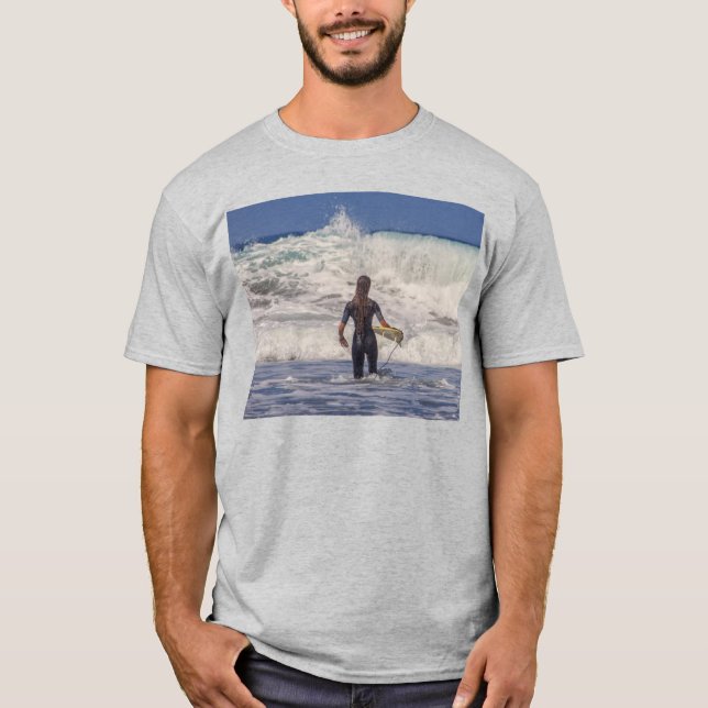 T-shirt Surfer Girl Waves (Devant)