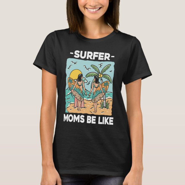 T-shirt Surfer Mère Surfrider Waves Surfboard Surfboard M (Devant)
