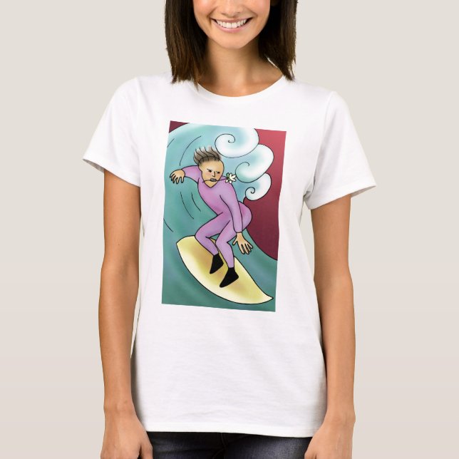 T-shirt Surfer Rose rock (Devant)