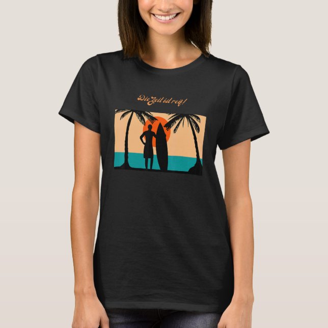 T-shirt Surfer Sun Beach Et Mer La Vague Parfaite (Devant)