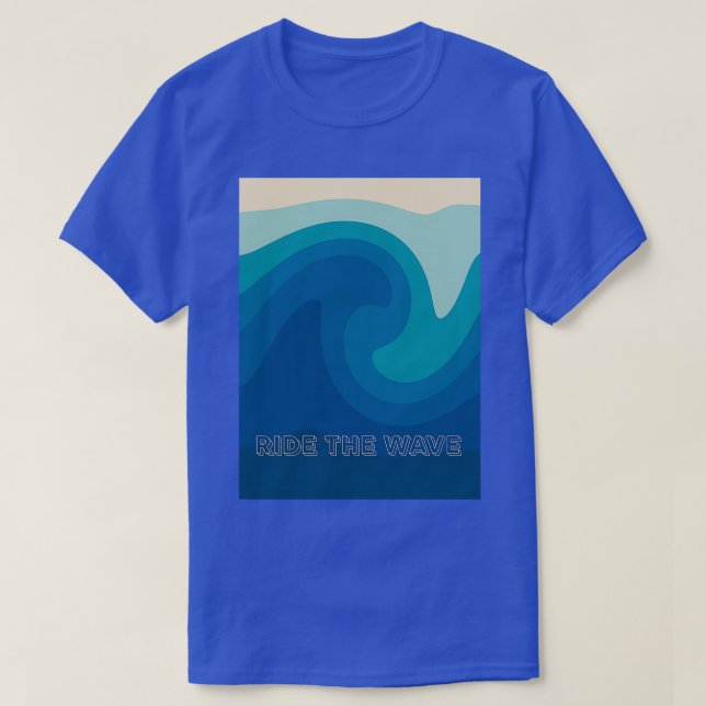 T-shirt surfer sur la vague (Design devant)