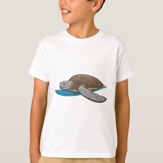 T-shirt Surfer sur tortue (Devant)
