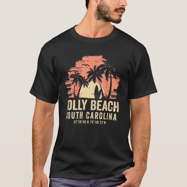 T-shirt Surfer Surf Board Folly Beach Surfboarder Surf_ (Devant)