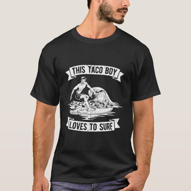 T-shirt Surfer Surfboard Surfrider Waves Taco Surfing (Devant)
