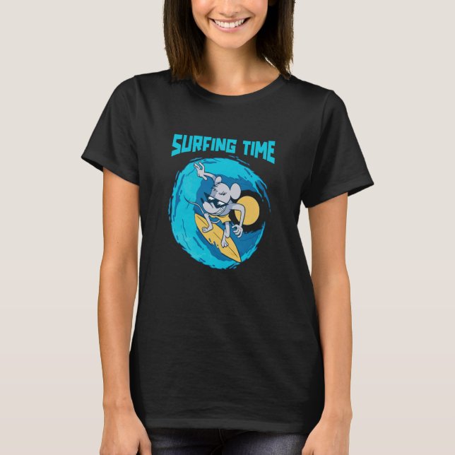 T-shirt Surfer Surfboard  Surfrider Waves Trex Surfing (Devant)