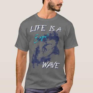 T-shirt SurferLife Is A Wave, EnjoyMidnight Blue1062