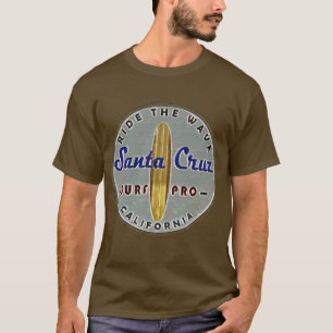 T-shirt Surfers Père Noël Cruz Vintage Retro désorganisé