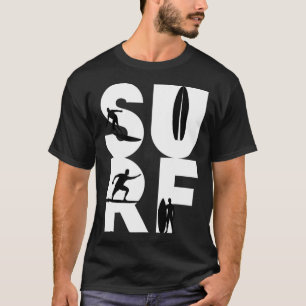 T-shirt Surfeur avec planches de surf dans le cavalier de 
