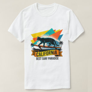 T-shirt Surfeur Chat Été - Vibes de Plage Radicales
