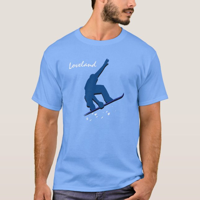 T-shirt Surfeur de bleu de Loveland (Devant)
