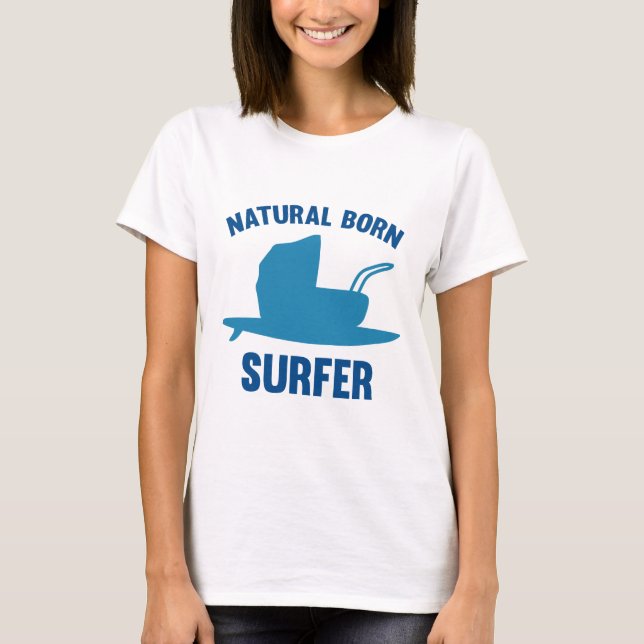 T-shirt Surfeur né naturel (Devant)