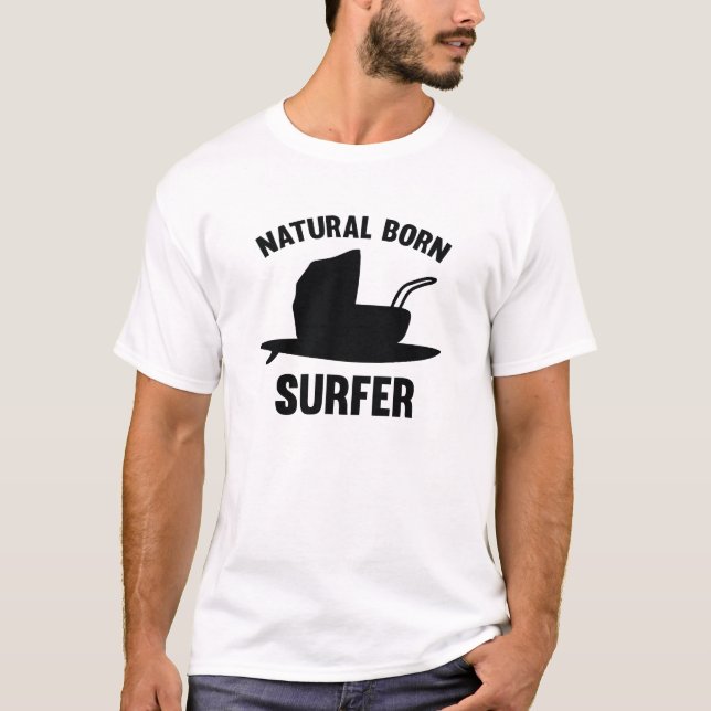 T-shirt Surfeur né naturel (Devant)