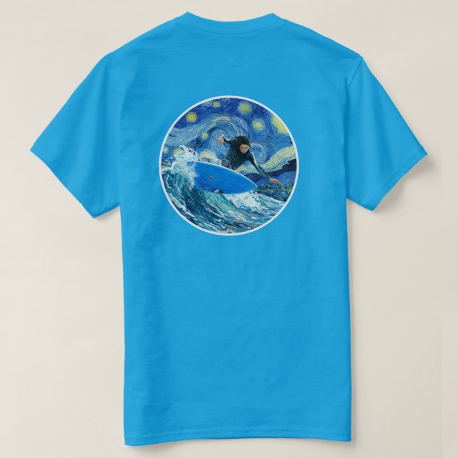 T-shirt Surfeur Nuit Étoilée  (Design dos)