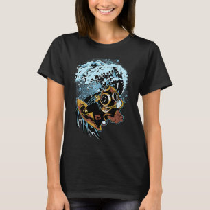 T-shirt Surfeur Surfant Vintage Surf Rétro Plongeur
