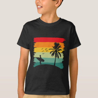 T-shirt Surfeur Vintage Surf Rétro Plage _3