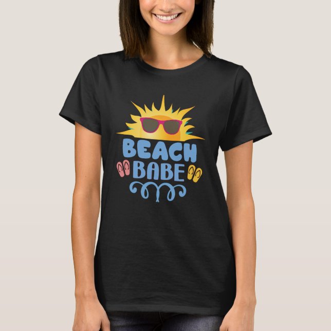 T-shirt Surfeuse Cocon d'Été de la Plage (Devant)