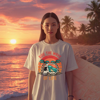 T-shirt Surfez sur la vague de la vie | Mer de motivation