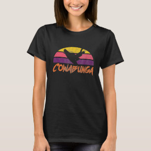 T-shirt Surfing Cowabunga Cool rétro vintage décontracté