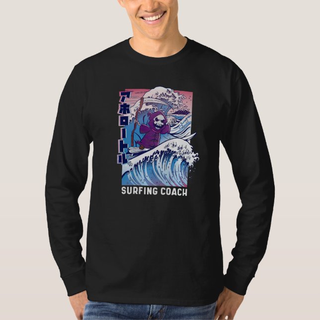T-shirt Surfing Grim Reaper  Fun Surfer (Devant)
