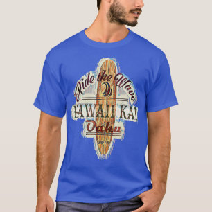 T-shirt Surfing Surfboard Distressed Longboard Hawaii Kai 