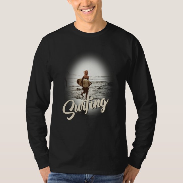 T-shirt Surfing Vibes Vacation Humorous Saying (Devant)