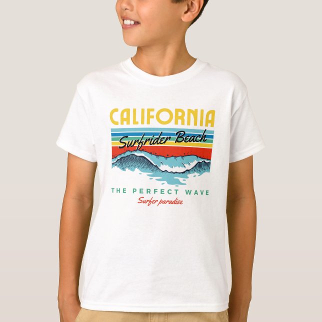 T-shirt Surfrider Beach California Cute Cadeau (Devant)
