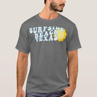 T-shirt Surfside Beach Texas Retro Wavy 1970 Sunshine Tex