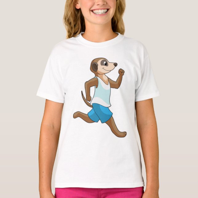 T-shirt Suricate au sport en course (Devant)