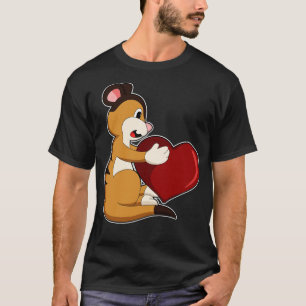 T-shirt Suricate avec cœur