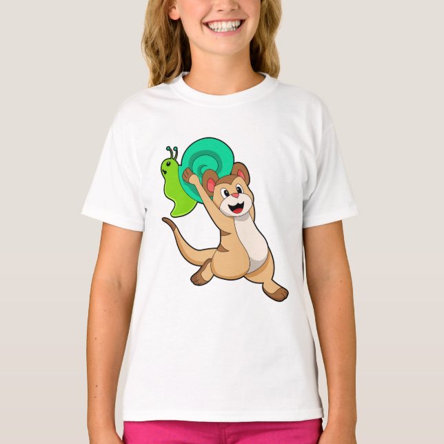 T-shirt Suricate avec Escargot.PNG (Devant)
