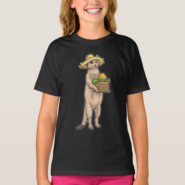 T-shirt Suricate de Pâques œuf de Pâques Fermier (Devant)