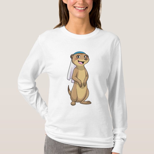 T-shirt Suricate en mariée avec voile (Devant)