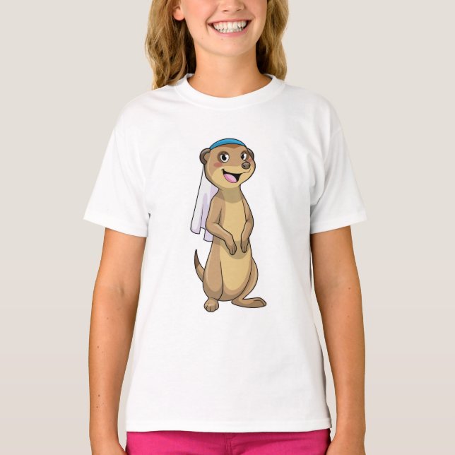 T-shirt Suricate en mariée avec voile (Devant)