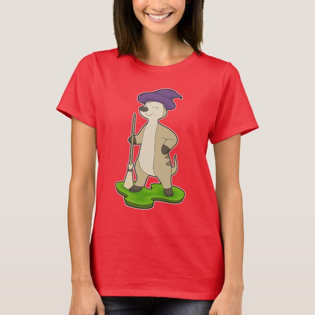 T-shirt Suricate Halloween Sorcière (Devant)