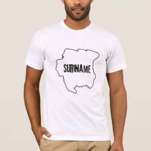 T-shirt Suriname Carte du pays Surinam Nation frontière