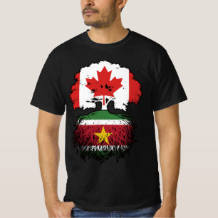 T-shirt Suriname Surinamais Canadien Canada Racines d'Arbr