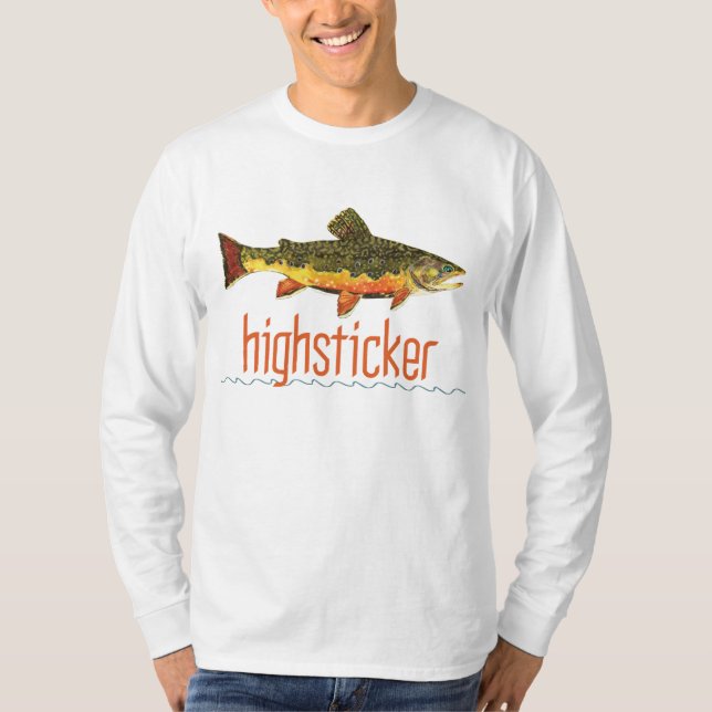 T-shirt Surligneur de pêche à la mouche (Devant)