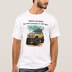 T-shirt "Surmonter les doutes" Voiture jaune mini-monstre