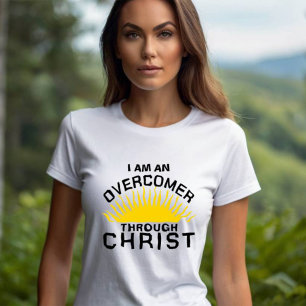 T-shirt Surmonter par le Christ Affirmation Positive 