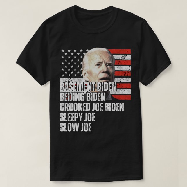 T-shirt Surnoms de Trump pour Biden (Design devant)