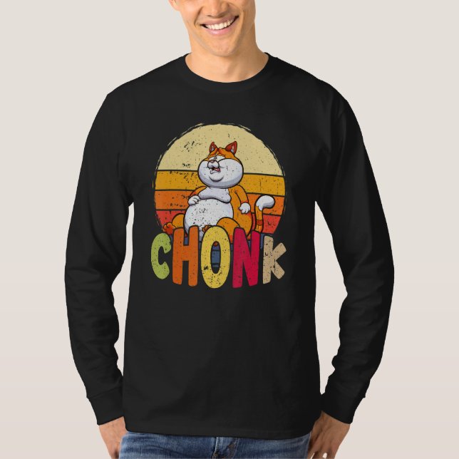T-shirt Surpoids Chubby Chonk Mème Chat Pour Feline Gras (Devant)