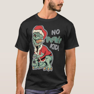 T-shirt Surpris Funny T Rex Claus T Rex Santa Claus Chri
