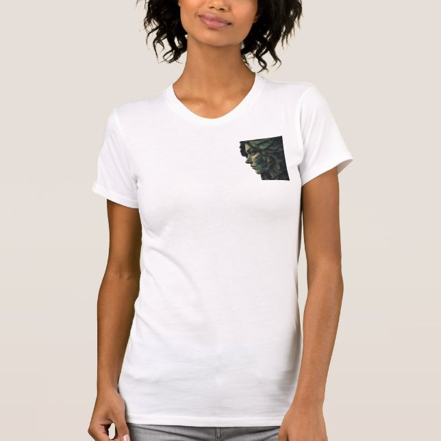 T-shirt Surreal Geometric Woman Cubist Art (Devant)