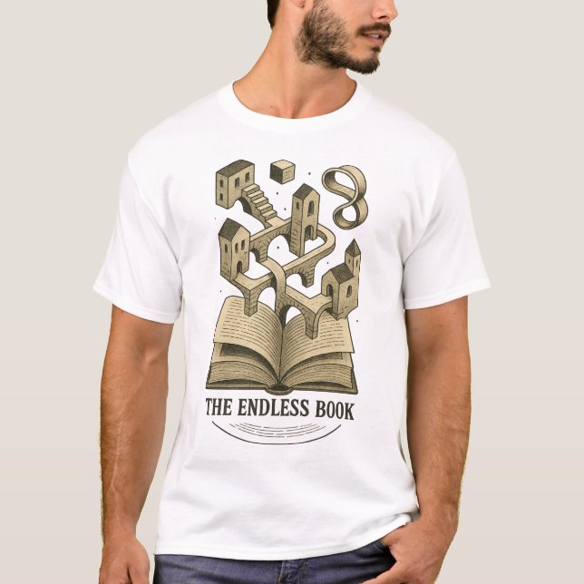 T-shirt Surreal Literary Art, Infinite Imagination  (Devant)