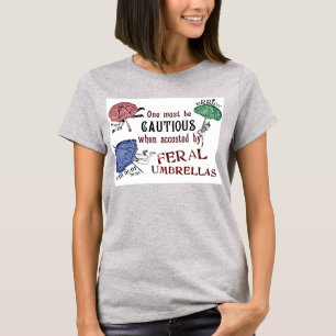 T-shirt surréaliste victorien de parapluies