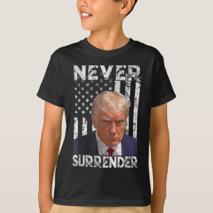 T-shirt Surrender Trump Photo D'identité 2024 Drapeau Amér