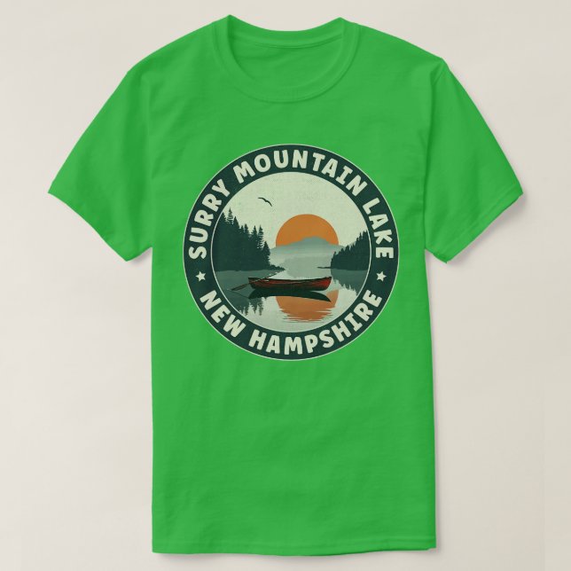 T-shirt Surry Mountain Lake New Hampshire Sunset (Design devant)