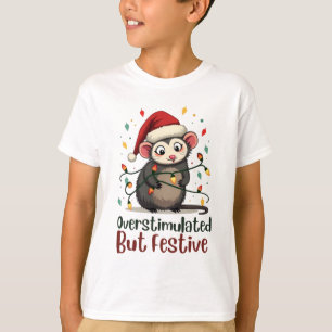 T-shirt Surstimulé mais festif – Noël drôle