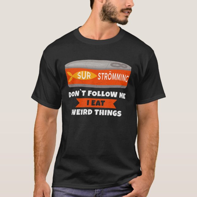 T-shirt Surströmming Poisson Tin avec texte allemand (Devant)