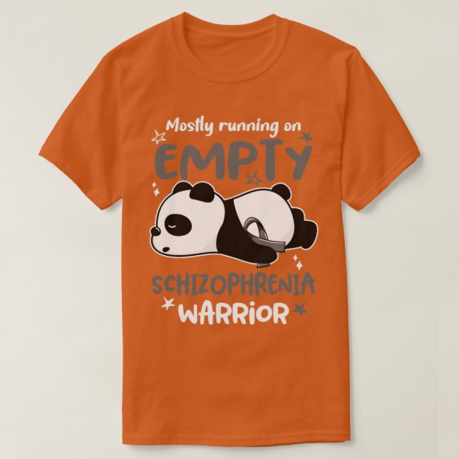 T-shirt Surtout Courir Sur Un Guerrier Vide De Schizophrén (Design devant)